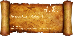 Augustin Róbert névjegykártya